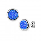 Oceľové náušnice DRUZY Royal Blue