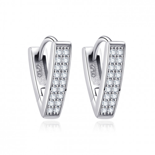 Strieborné náušnice so zirkónmi
