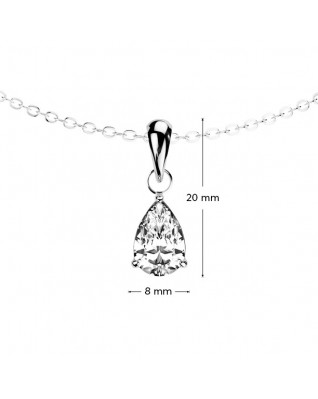 Oceľový náhrdelník slzička