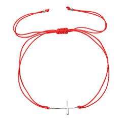 Kabbalah náramok so strieborným krížikom