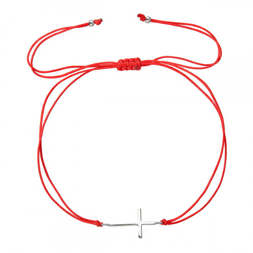 Kabbalah náramok so strieborným krížikom