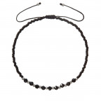 Textilné Miyuki náramok čierny onyx