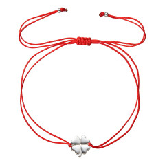 Kabbalah náramok so strieborným štvorlístkom