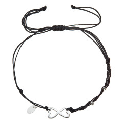 Kabbalah náramok so strieborným nekonečnom