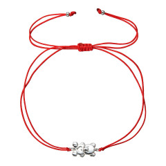 Kabbalah náramok so strieborným medvedíkom