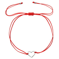 Kabbalah náramok so strieborným srdiečkom