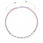 Textilné Miyuki náramok fialový ametyst