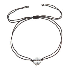 Kabbalah náramok so strieborným štvorlístkom