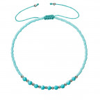 Textilné Miyuki náramok turquoise