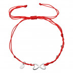 Kabbalah náramok so strieborným nekonečnom