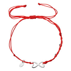 Kabbalah náramok so strieborným nekonečnom