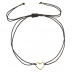 Kabbalah náramok s pozláteným srdiečkom