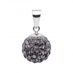 Strieborný prívesok s kryštálmi Crystals from Swarovski® Black Diamond