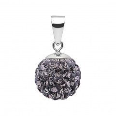 Strieborný prívesok s kryštálmi Crystals from Swarovski® Black Diamond