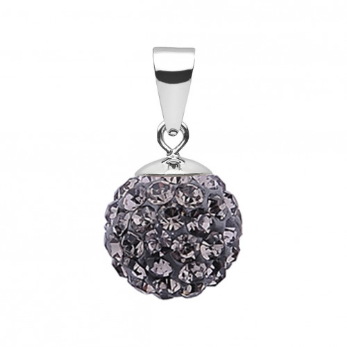 Strieborný prívesok s kryštálmi Crystals from Swarovski® Black Diamond