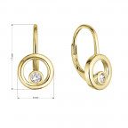 Pozlátené strieborné náušnice