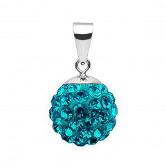 Strieborný prívesok s kryštálmi Crystals from Swarovski® Blue Zircon