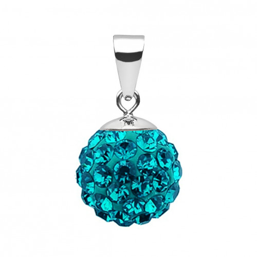 Strieborný prívesok s kryštálmi Crystals from Swarovski® Blue Zircon