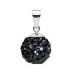 Strieborný prívesok s kryštálmi Crystals from Swarovski® Black Jet