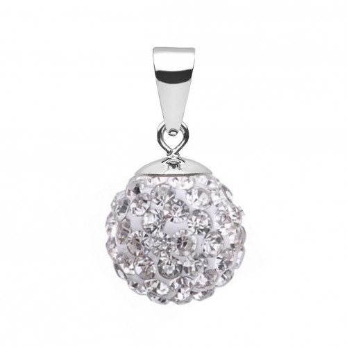 Strieborný prívesok s kryštálmi Crystals from Swarovski® Black Diamond