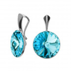 Strieborný prívesok Crystals from Swarovski, Aquamarine