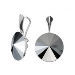 Strieborný prívesok Crystals from Swarovski, Hematite