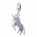 Strieborný prívesok korálek jednorožec