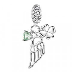 Strieborný prívesok korálek s príveskami