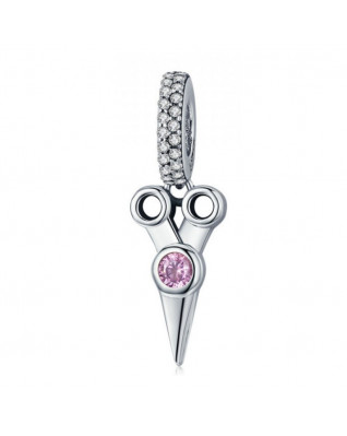 Strieborný prívesok korálik nožnice