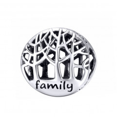Strieborný prívesok korálku "family"
