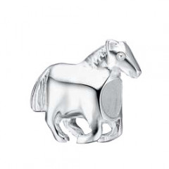 Strieborný prívesok korálik na náramok kôň