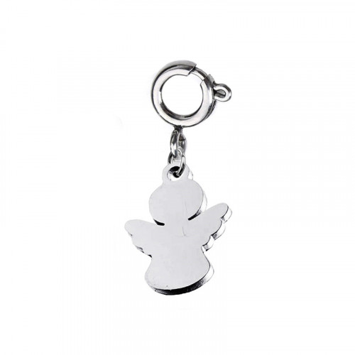 Oceľový prívesok anjelik s karabínou