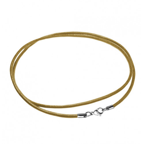 Kožená šnúrka na krk, hr. 2 mm, dĺžka 50 cm