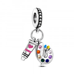 Visiaci strieborný prívesok korálik