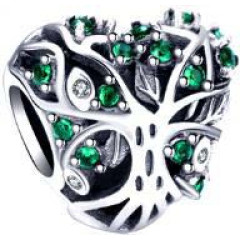 Visiaci strieborný prívesok korálik