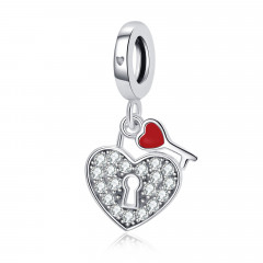 Visiaci strieborný prívesok korálik