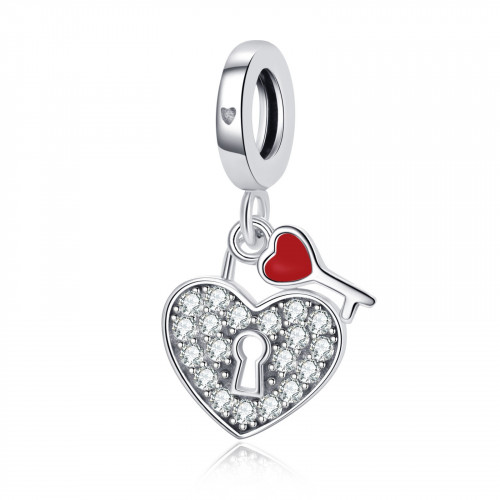 Visiaci strieborný prívesok korálik