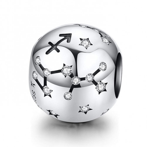 Strieborný prívesok korálek znamení zverokruhu