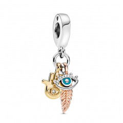 Strieborný prívesok korálik Hamsa