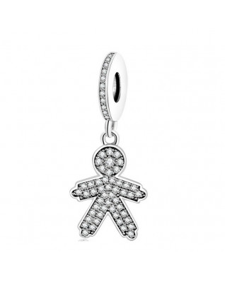 Visiaci strieborný prívesok korálik