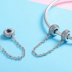 Strieborná bezpečnostná retiazka na náramok