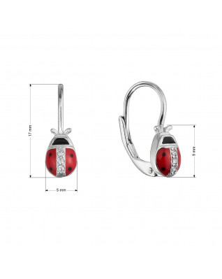 Strieborné náušnice lienky