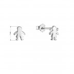 Strieborné náušnice postavičky