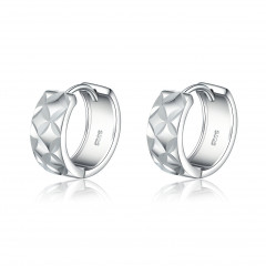 Strieborné náušnice krúžky s ornamentmi