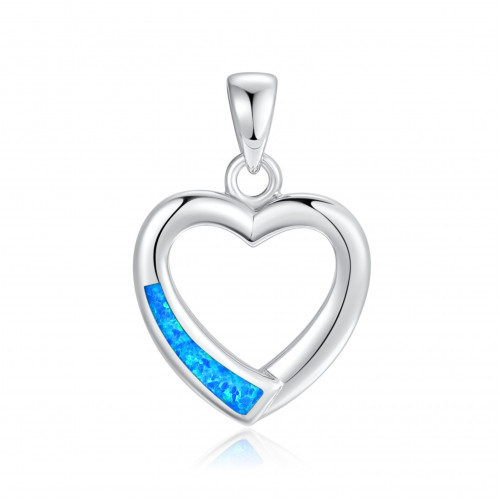 Strieborný prívesok s modrým opálom