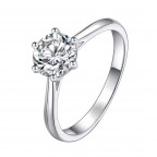 Strieborný zásnubný prsteň MOISSANIT