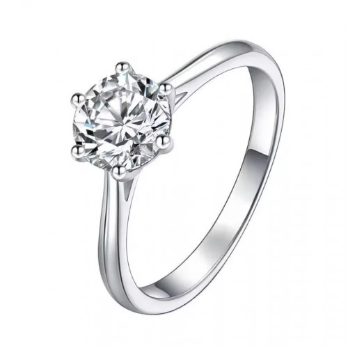 Strieborný zásnubný prsteň MOISSANIT