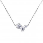 Strieborný náhrdelník s MOISSANITY