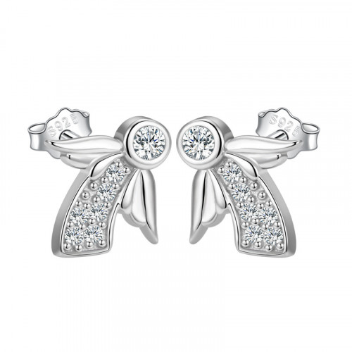 Strieborné náušnice anjeli