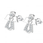 Strieborné náušnice anjeli